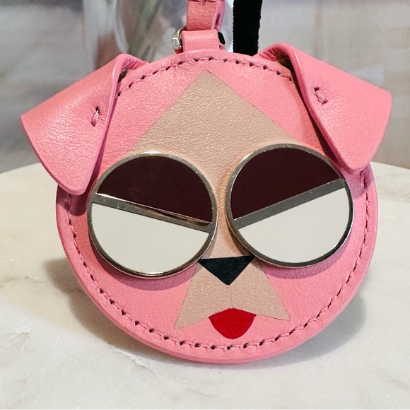 kate spade - spademals mod dog dangle keychain in roccopink - Picture 2 of 9